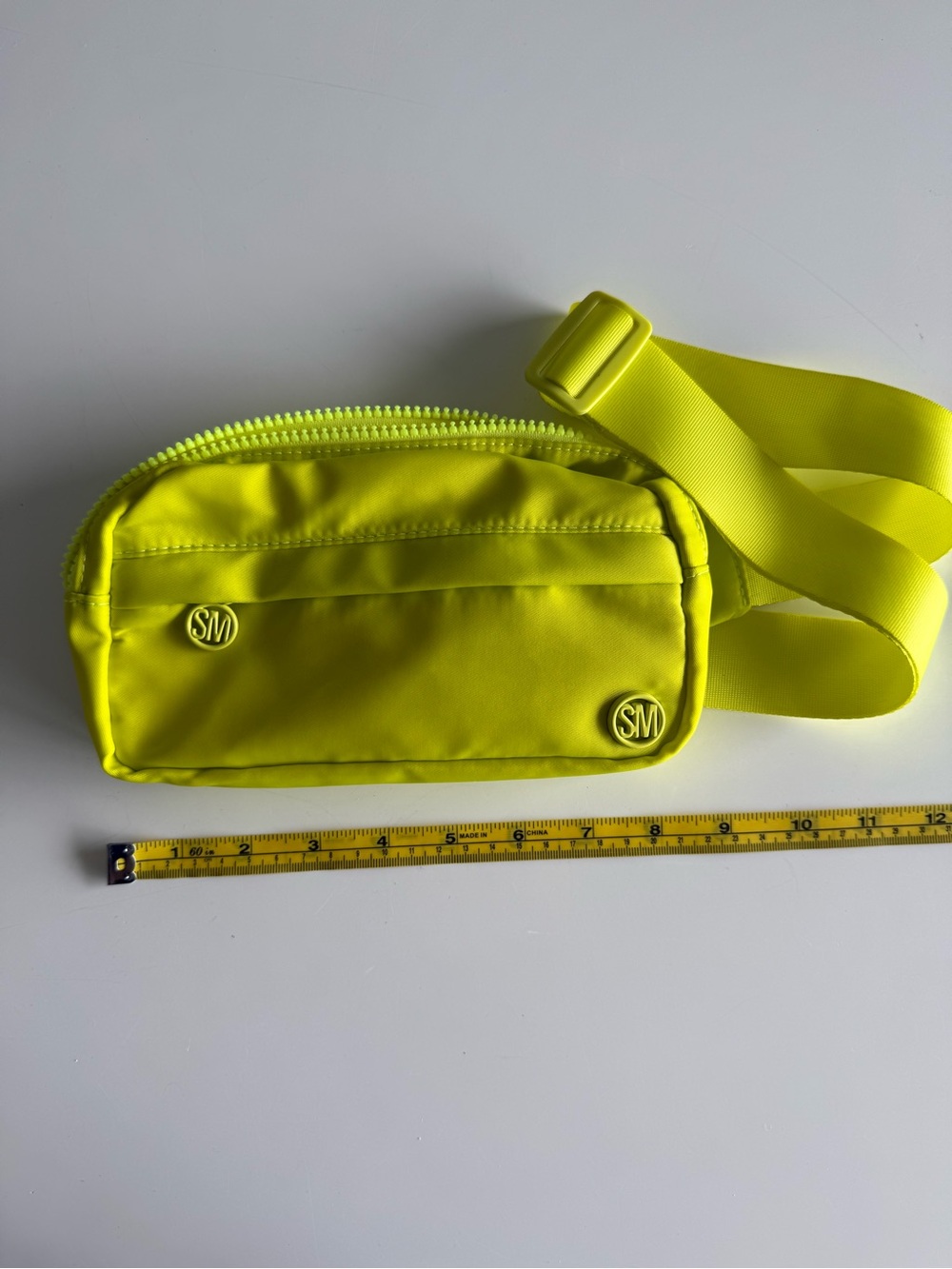 Neon Yellow Crossbody Belt Bag for Men